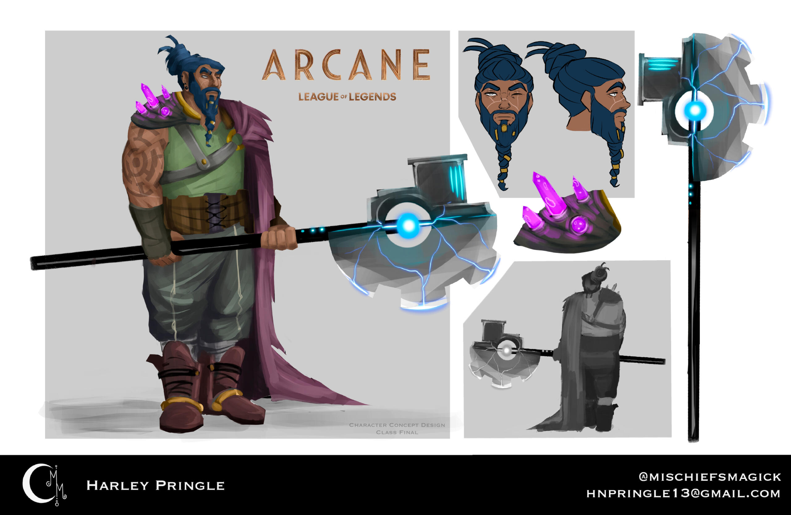 “Mercenary of Zaun”: Arcane Character Concept